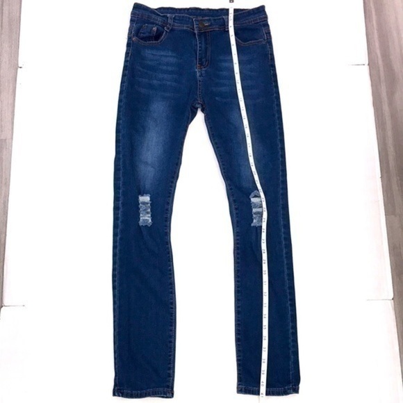 Skinny Distressed Knee Jeans - Picture 7 of 9